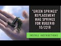 TANDEMKROSS - "Green Springs" Replacement Magazine Springs for Ruger® 10/22® - Install Instructions