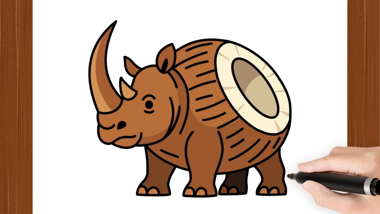 How To Draw a COCOSINO RHINO I BRAINROT I Easy - YouTube