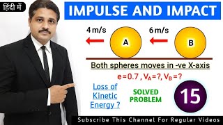 IMPULSE AND IMPACT SOLVED PROBLEM 15 IN ENGINEERING MECHANICS (LECTURE 16)