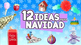 12 DECORACIONES NAVIDEÑAS FÁCILES para TU CASA 😱🎄 Craftingeek