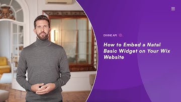 How to Embed a Natal Basic Widget on Wix Website | Divine API
