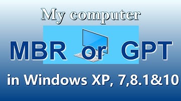 How to find out the partition scheme on a PC - GPT or MBR.Windows XP, 7, 8.1 and 10. In Rufus