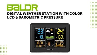 BALDR Weather Station with Indoor Outdoor Thermometer In Digital Color LCD & Barometric Pressure screenshot 4