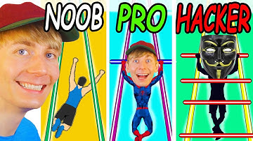 Can I Go NOOB vs PRO vs HACKER in ROOF RAILS (MAX LEVEL)