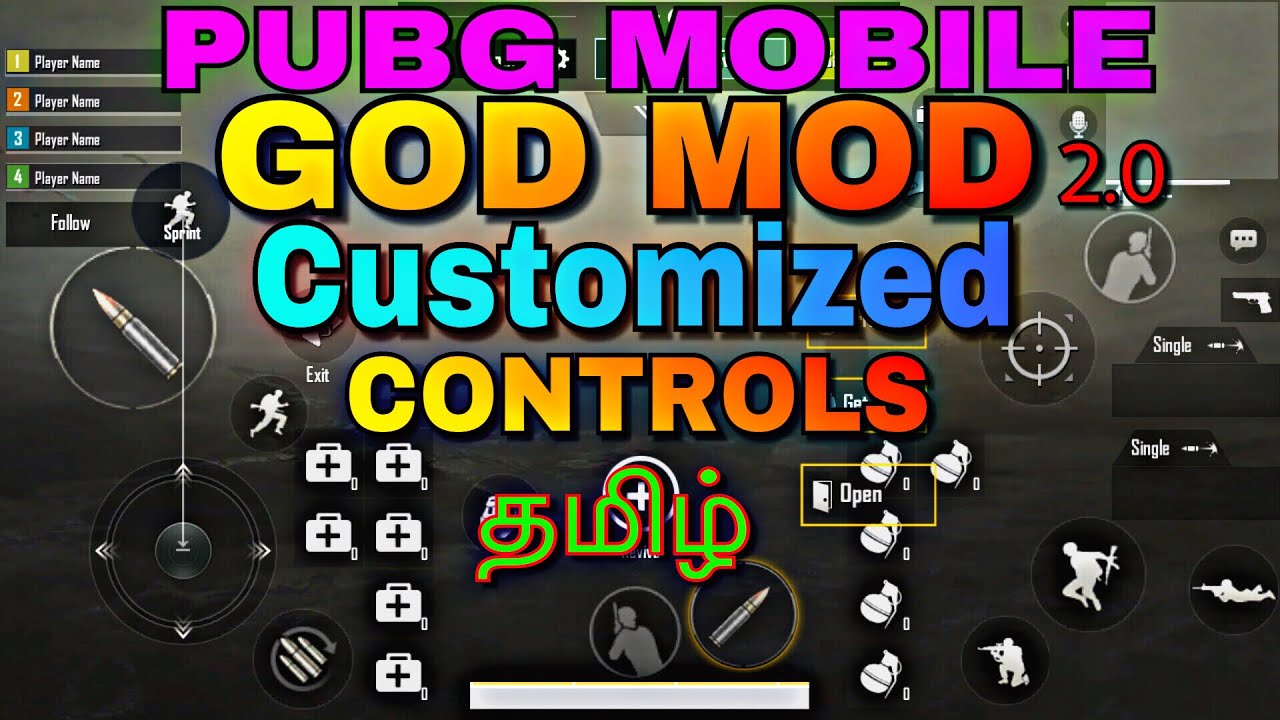 Pubg Mobile GOD MOD version 2.0 Customize CONTROLS Settings Layout in Tamil - 