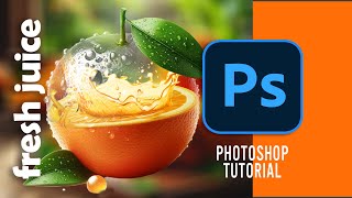 How to add transparent effect to the orange in Photoshop