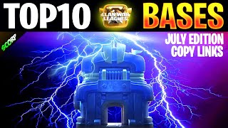 TOP10 TH12 Anti 3 Star War Bases 2019 | Clan War League Bases July Edition + Copy Links