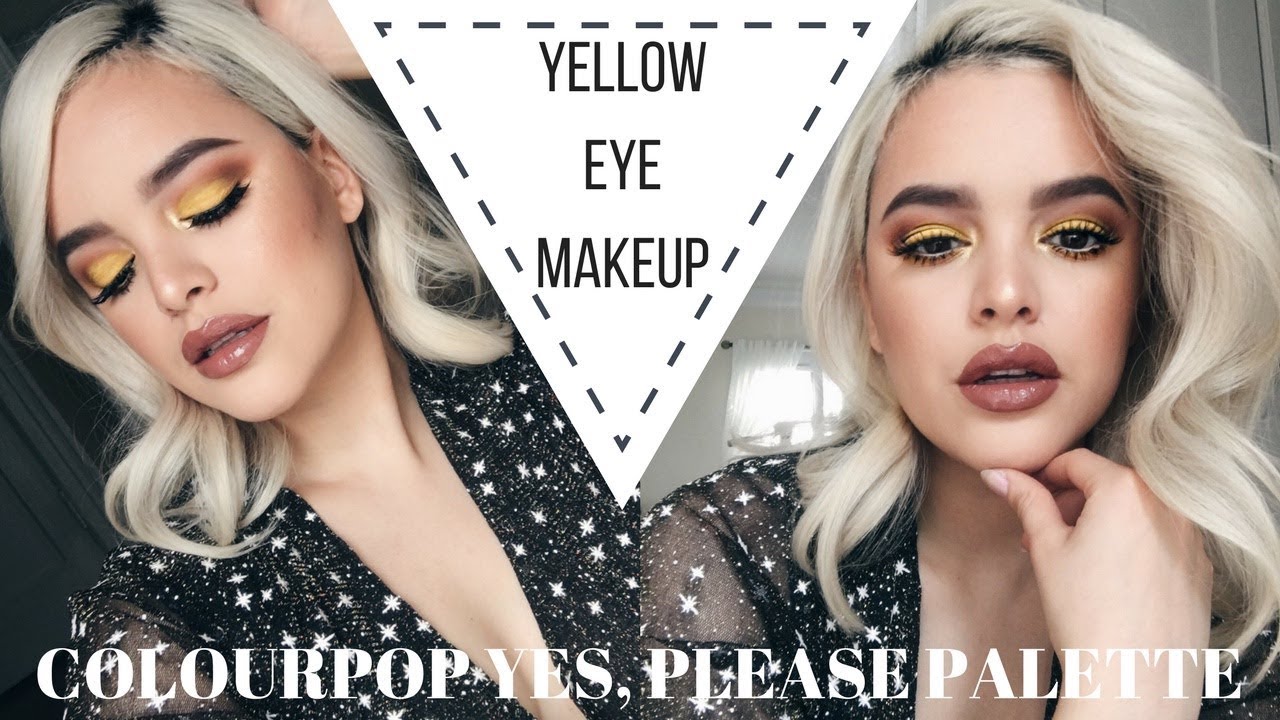 YELLOW EYESHADOW MAKEUP TUTORIAL FEAT COLOURPOP YES PLEASE PALETTE