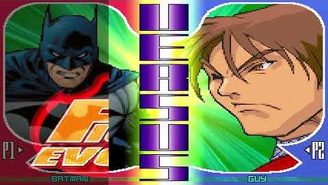 CAPCOM FIGHTING EVOLUTION MAX- BATMAN & SUPERBOY VS. GUY & ROSE  7-23-22