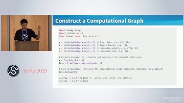 Chainer: A Deep Learning Framework for Fast Research & Applications | SciPy 2019 | Seiya Tokui