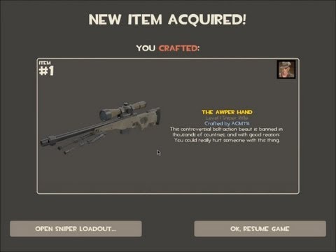 Team Fortress 2 AWPer Hand Craft