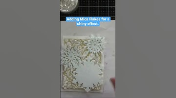 Adding Mica Flakes for a shiny effect. #createitwithjoy #christmascard