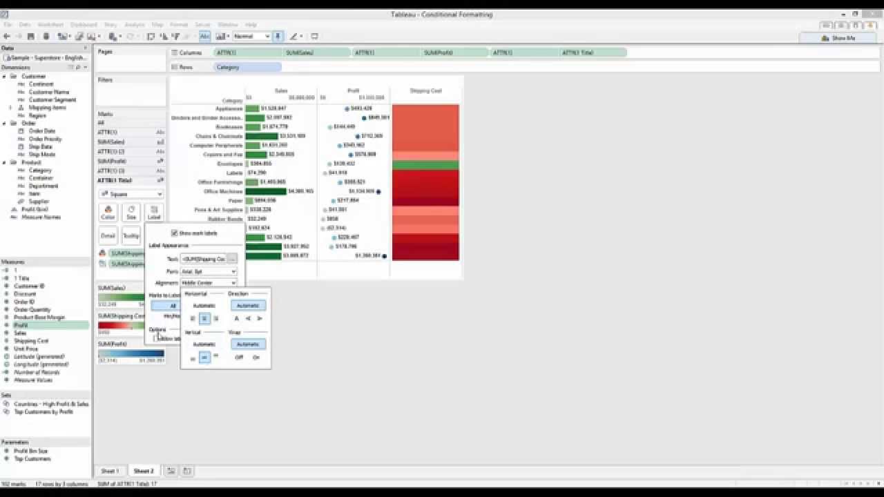 Tableau Text Table With Bar Chart