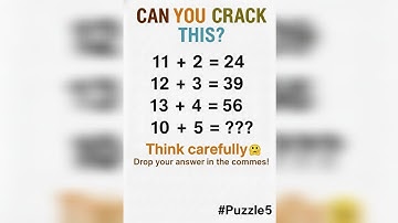🔥 Brainteaser Puzzle Level: Can You Solve This Math Trick? 🤯 | Solve This Puzzle Brain Test #shorts