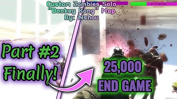Custom Zombies Solo▐ "Donkey Kong Stairs" Map Part #2 Finally