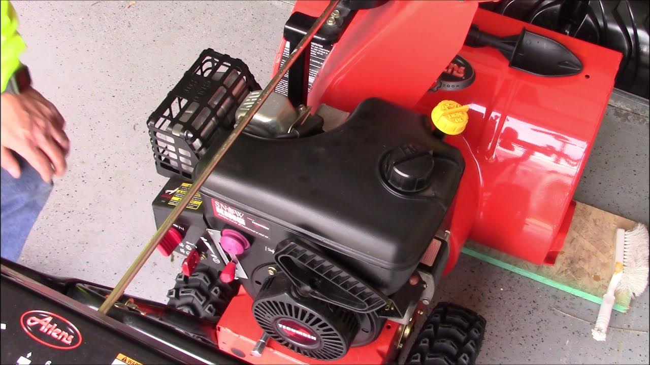 Tecumseh snow blower engine oil change YouTube