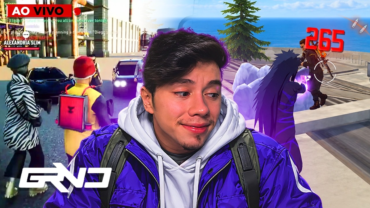 FREE FIRE CAMP COM O TIME TALVEZ!! E GTA RP MOBILE COM VOCES  - VEM VER!!!