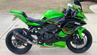 2024 Kawasaki Ninja zx4rr on the Dyno spitting fireballs