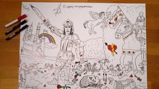 Drawing Oath of romantic warriors/Ο όρκος των ρομαντικών πολεμιστών (Personal art inspiration)