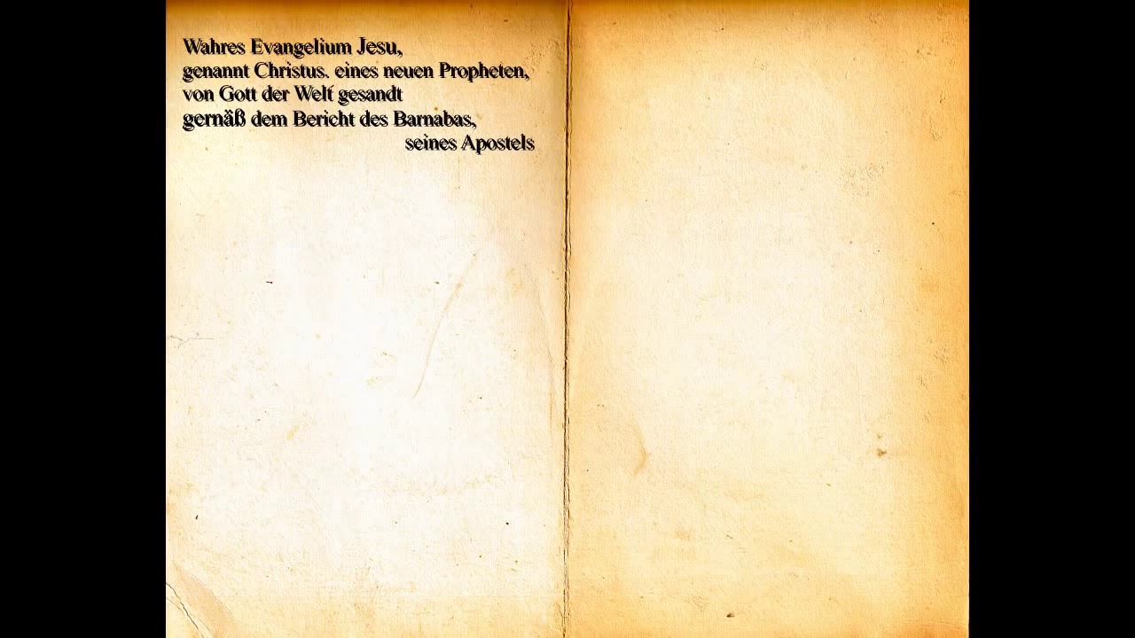 Das verloren geglaubte Barnabas Evangelium - YouTube