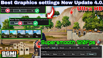 Bgmi supersmooth Best graphics settings new update ✅||bgmi low end device graphics tips,tricks guide