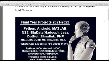 An Efficient Deep Learning Framework for Intelligent Energy Management in IoT Networks