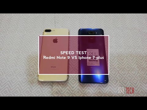Redmi Note 9 vs Iphone 7 Plus - Speedtest (4K) - YouTube