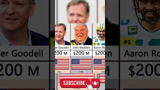 Top Richest NFL Players 2025 #chartthechamps #shortsfeed