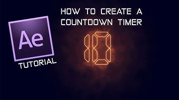 How to create a countdown timer - After effects tutorial