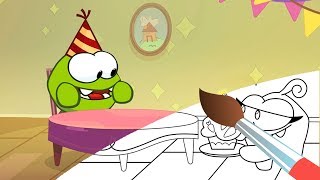 Раскраска - Приключения Ам Няма (Cut the Rope) - C Днём Рождения! - Супер-Нямы