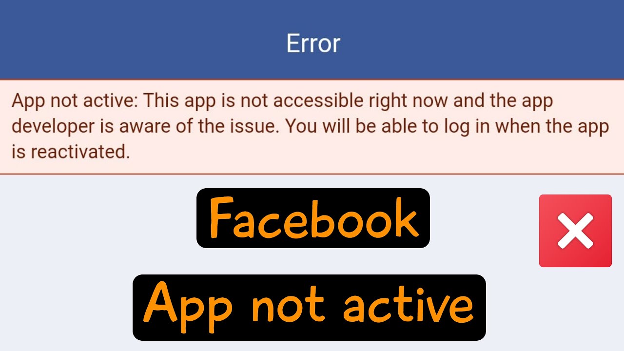 Facebook app not active this app is not accessible right now and the app  developer login problem Fix 