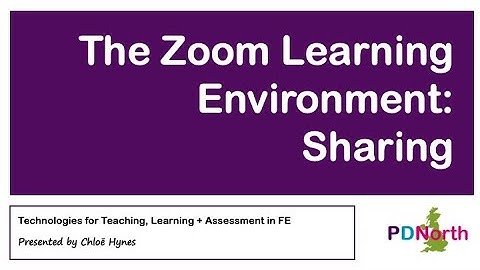 The Zoom Learning Environment Part 3: Sharing