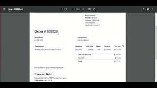 Sale Order Transport Note Odoo