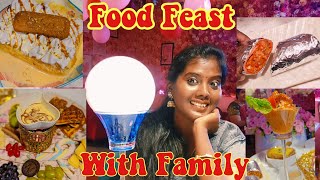 Food Feast with family | Belgian Waffles and Crepes | Food Challenge