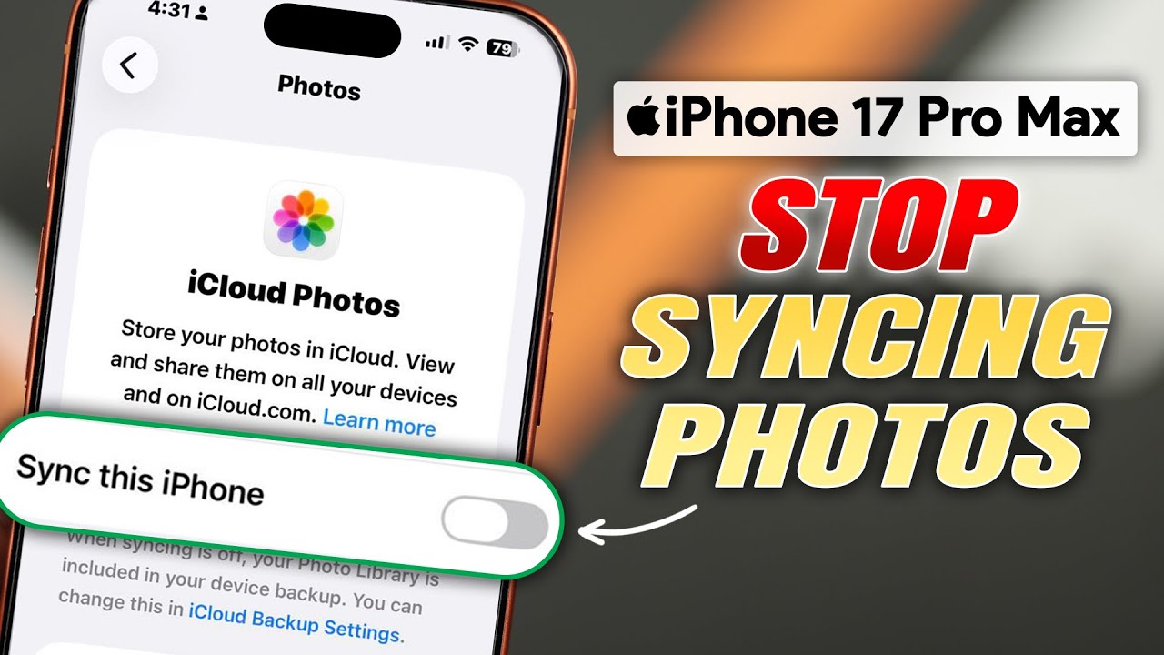 Stop iCloud Photo Sync on iPhone 17 Pro Max [How to Turn Off] - YouTube