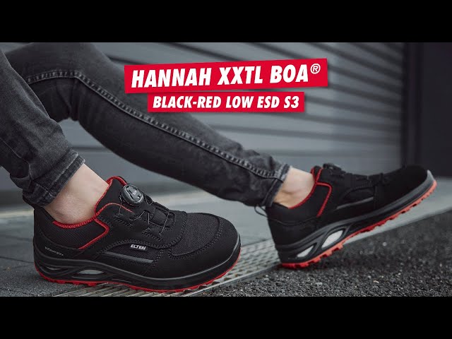 Our HANNAH XXTL BOA black red Low ESD S3 - YouTube