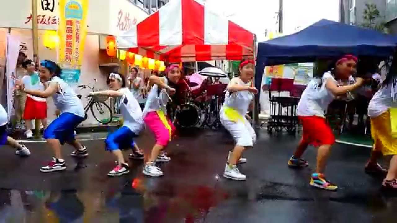 不二女子高校ダンス部 南八幡商店街 平成27年夏 Youtube
