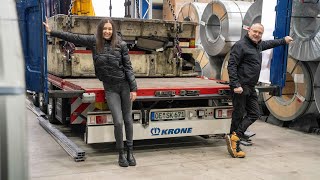 Hydraulic Rear Width Extension On The Krone Mega Liner. A Visit To Spedition Kniep. Krone Tv