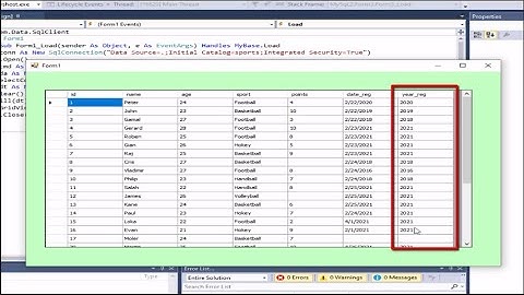 Programming in Visual Basic.NET: How to get year from date in  datagridview in VB.NET