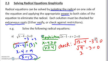 PC30 2.3 Solving Radical Equations