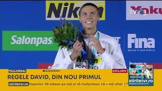 David Popovici pe prima treaptă a podiumului mondial. Să cânte imnul pentru David!