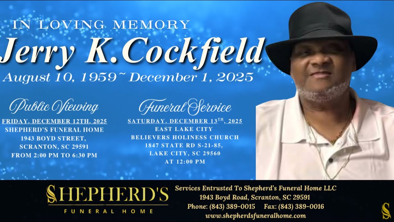 Mr. Jerry J. Cockfield Funeral Service - YouTube
