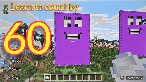 Learn to count by 60 with Noah, Minecraft Number blocks, kids learning songs