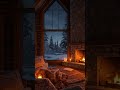 nights like this just hit different… 🌙 #cozycabin #winter #fireplace #snow #shorts