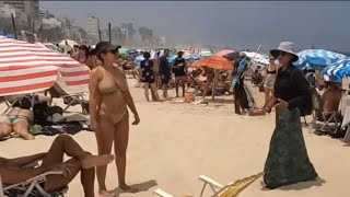 🇧🇷 Leblon Beach Walk Beautiful Day at Brazil