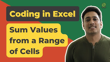 Sum Values using VBA | Coding in Excel