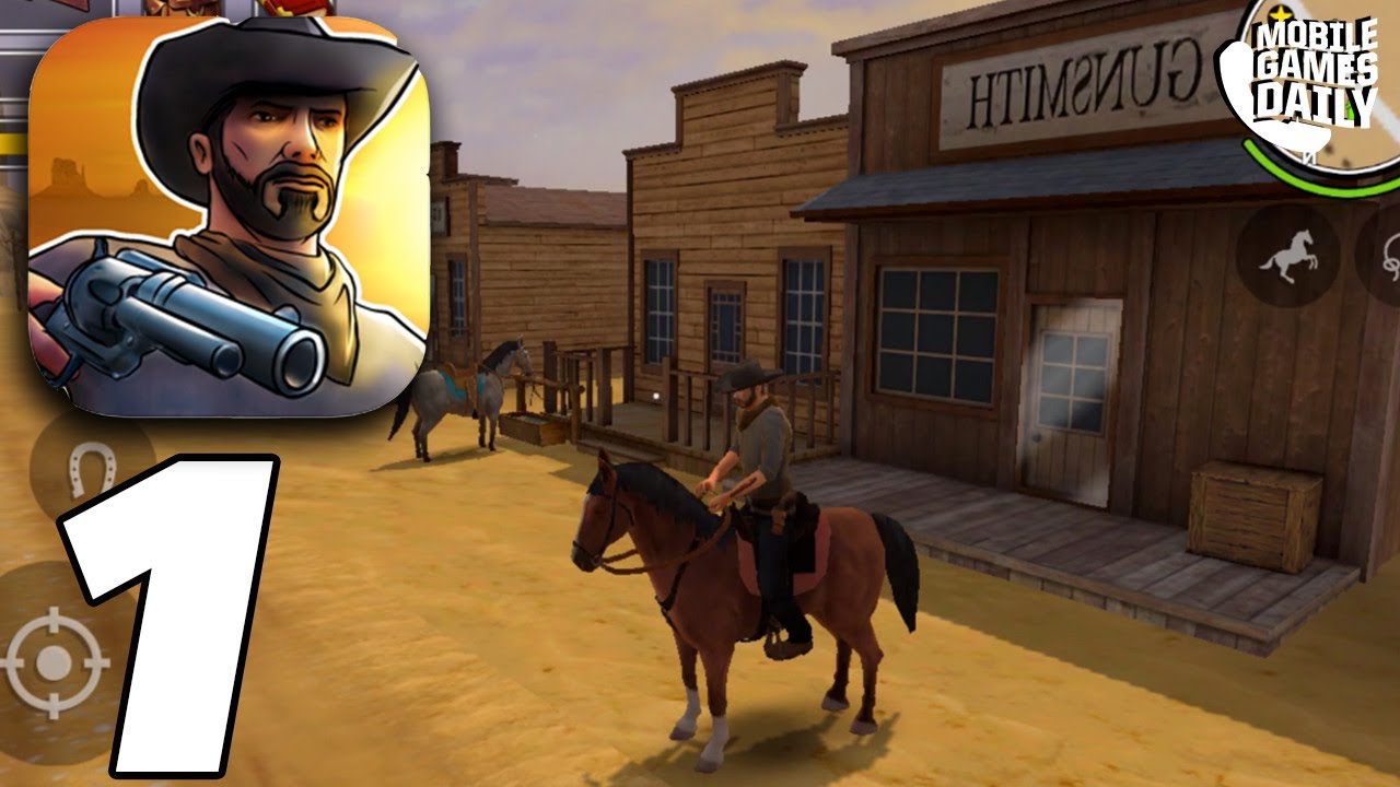 GUNS AND SPURS 2 Gameplay Walkthrough Part 1 Bounty Boss 1 (iOS