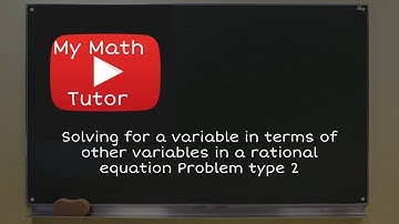 ALEKS | Solving for a variable in terms of other variables in a rational equation: Problem type 2