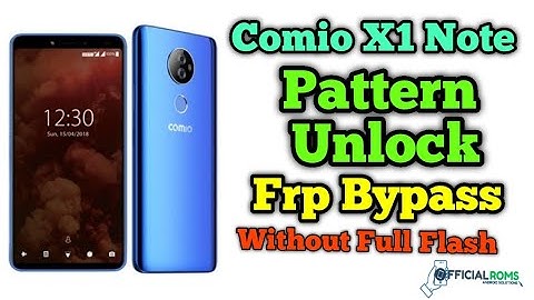 Comio X1 Note Pattern unlock & Frp Bypass Without Full Flash 100% Working 2020 in Hindi
