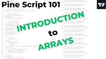 Pine Script 101 - How to work with ARRAYS